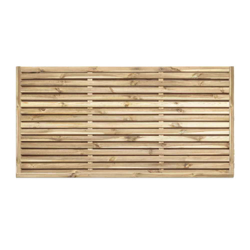 6FT x 3FT Framed Contemporary Double Slatted Panel 6FT x 3FT Framed Contemporary Double Slatted Panel