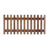 6FT x 3FT Round Top Picket Fence Panel - Pressure Treated Brown
