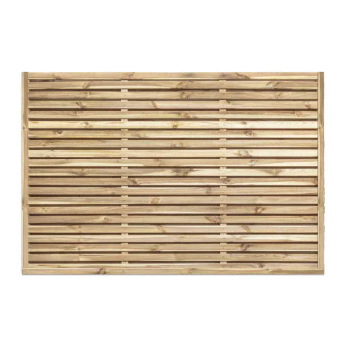 6FT x 4FT Framed Contemporary Double Slatted Panel 6FT x 4FT Framed Contemporary Double Slatted Panel