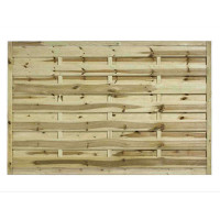 6FT x 4FT Horizontal Hit & Miss Panel - Pressure Treated Green