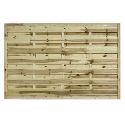 6FT x 4FT Horizontal Hit & Miss Panel - Pressure Treated Green/Natural 6FT x 4FT Horizontal Hit & Miss Panel - Pressure Treated Green/Natural