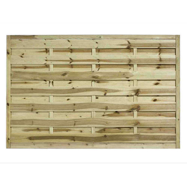 6FT x 4FT Horizontal Hit & Miss Panel - Pressure Treated Green