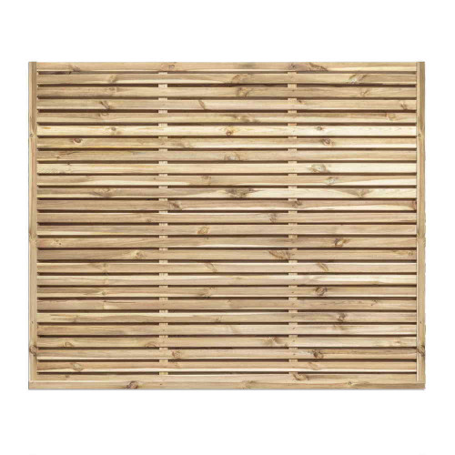 6FT x 5FT Framed Contemporary Double Slatted Panel 6FT x 5FT Framed Contemporary Double Slatted Panel