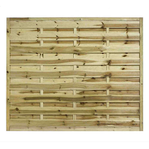 6FT x 5FT Horizontal Hit & Miss Panel - Pressure Treated Green/Natural 6FT x 5FT Horizontal Hit & Miss Panel - Pressure Treated Green/Natural