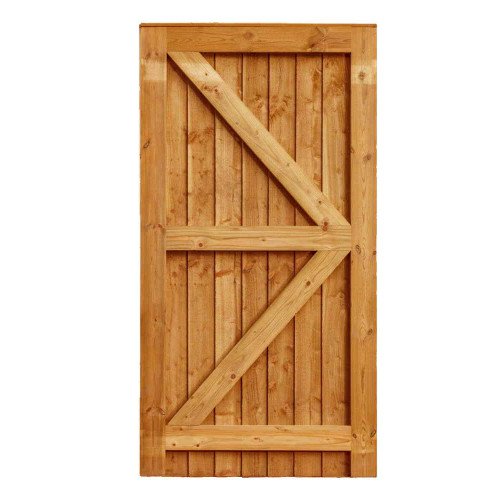 Brown 1.75M x 0.9M Fully Framed Premium Feather Edge Garden Gate