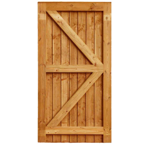 Brown 1.75M x 0.9M Fully Framed Premium Feather Edge Garden Gate