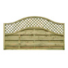 6FT x 3FT Omega Lattice Decorative Fence Panel - Pressure Treated Green