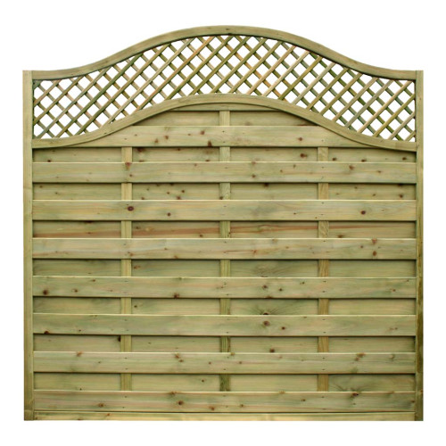 6FT x 6FT Omega Lattice Decorative Fence Panel - Pressure Treated Green/Natural 6FT x 6FT Omega Lattice Decorative Fence Panel - Pressure Treated Green/Natural