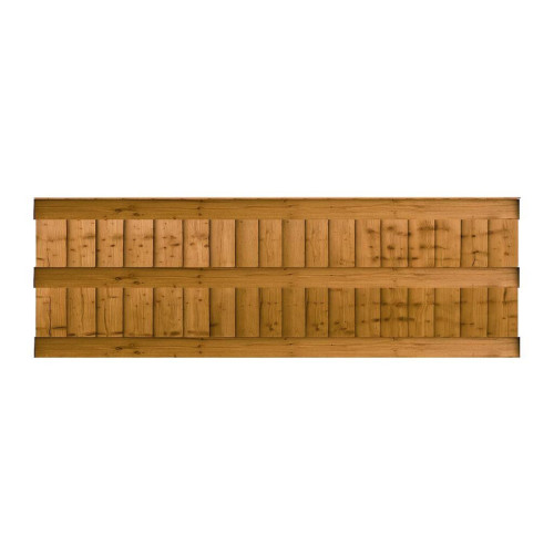 6FT x 2FT Closeboard Fence Panel - Pressure Treated Brown