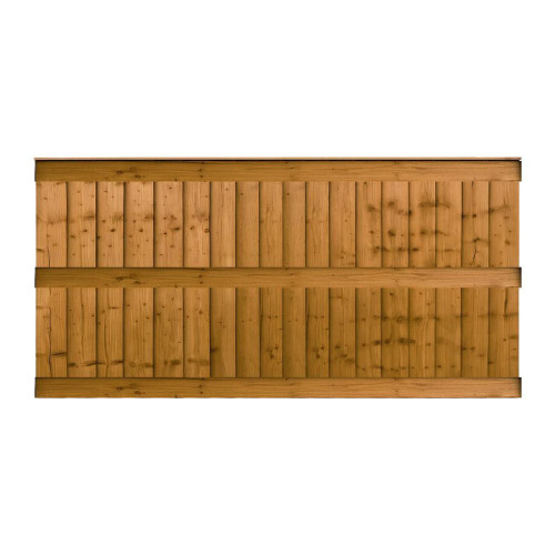 6FT x 3FT Closeboard Fence Panel - Pressure Treated Brown