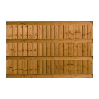 6FT x 4FT Ultra Heavy Duty Closeboard Fence Panel - Pressure Treated Brown