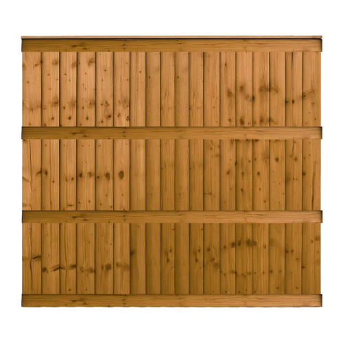 6FT x 5FT 6 Inch Closeboard Fence Panel - Pressure Treated Brown