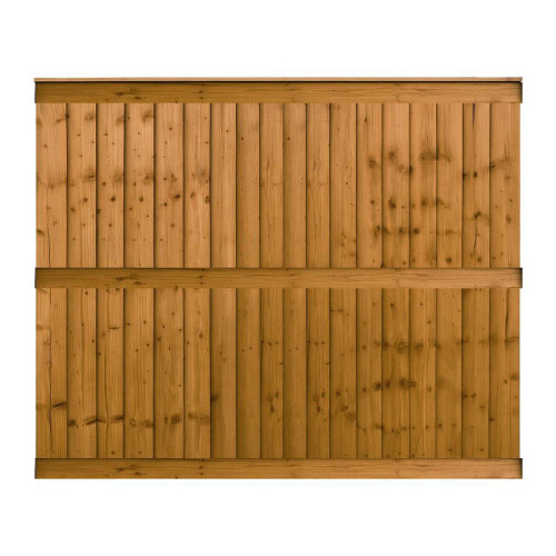 6FT x 5FT Closeboard Fence Panel - Pressure Treated Brown