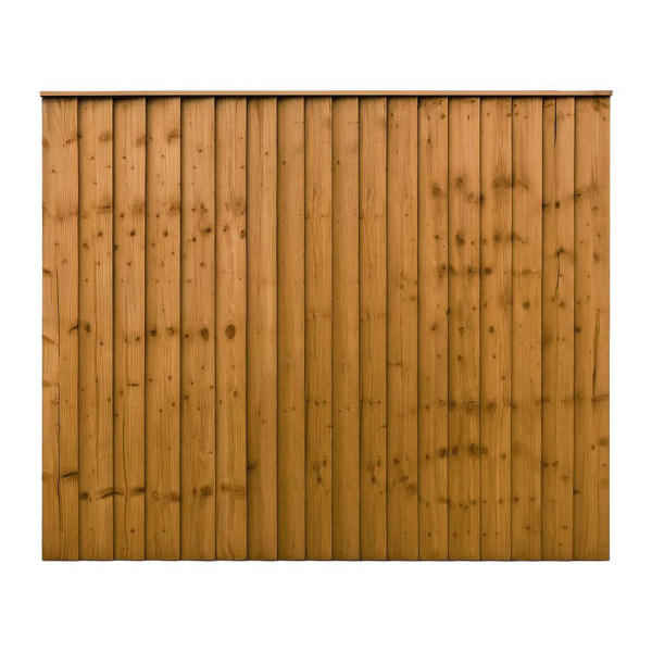 6FT x 5FT Closeboard Fence Panel - Pressure Treated Brown