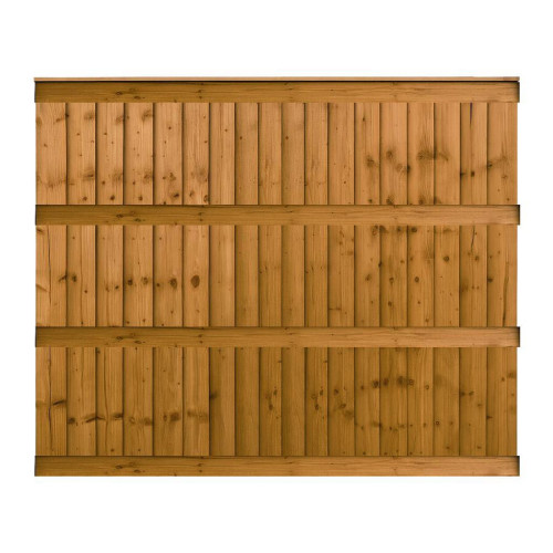 6FT x 5FT Ultra Heavy Duty Closeboard Fence Panel - Pressure Treated Brown 6FT x 5FT Ultra Heavy Duty Closeboard Fence Panel - Pressure Treated Brown
