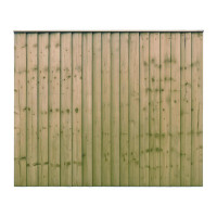 6FT x 5FT Closeboard Fence Panel - Pressure Treated Green