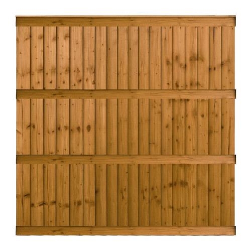 6FT x 6FT Closeboard Fence Panel - Pressure Treated Brown