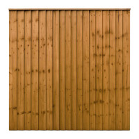 6FT x 6FT Ultra Heavy Duty Closeboard Fence Panel - Pressure Treated Brown