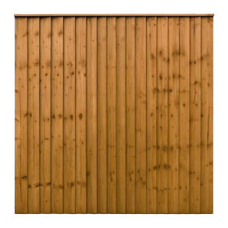 6FT x 6FT Closeboard Fence Panel - Pressure Treated Brown