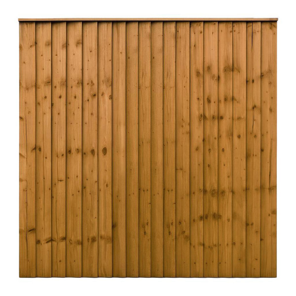 6FT x 6FT Closeboard Fence Panel - Pressure Treated Brown