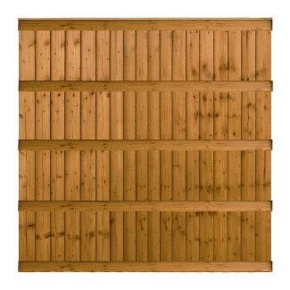 6FT x 6FT Ultra Heavy Duty Closeboard Fence Panel - Pressure Treated Brown
