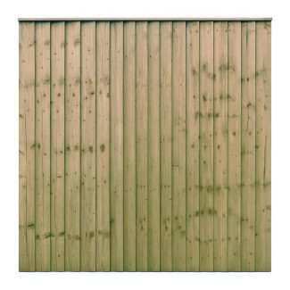 6FT x 6FT Closeboard Fence Panel - Pressure Treated Green/Natural