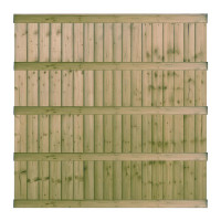 6FT x 6FT Ultra Heavy Duty Closeboard Fence Panel - Pressure Treated Green