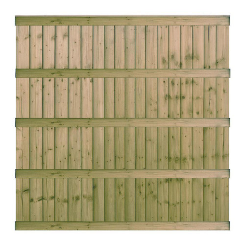 6FT x 6FT Ultra Heavy Duty Closeboard Fence Panel - Pressure Treated Green/Natural 6FT x 6FT Ultra Heavy Duty Closeboard Fence Panel - Pressure Treated Green/Natural