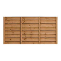6FT x 3FT Waney Lap Fence Panel - Pressure Treated Brown