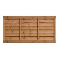 6FT x 3FT Waney Lap Fence Panel - Pressure Treated Brown