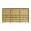 6FT x 3FT Waney Lap Fence Panel - Pressure Treated Green