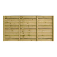 6FT x 3FT Waney Lap Fence Panel - Pressure Treated Green