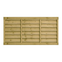 6FT x 3FT Waney Lap Fence Panel - Pressure Treated Green
