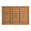 6FT x 4FT Waney Lap Fence Panel - Pressure Treated Brown
