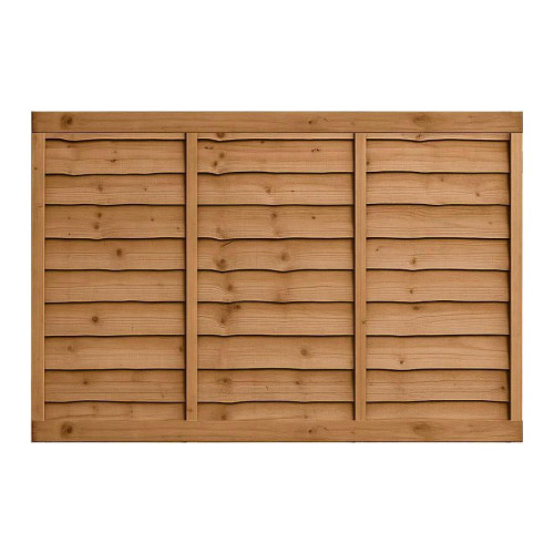 6FT x 4FT Waney Lap Fence Panel - Pressure Treated Brown 6FT x 4FT Waney Lap Fence Panel - Pressure Treated Brown