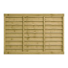 6FT x 4FT Waney Lap Fence Panel - Pressure Treated Green
