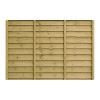 6FT x 4FT Waney Lap Fence Panel - Pressure Treated Green