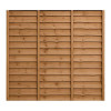 6FT x 5FT 6 Inch Waney Lap Fence Panel - Pressure Treated Brown