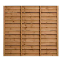 6FT x 5FT 6 Inch Waney Lap Fence Panel - Pressure Treated Brown