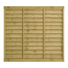 6FT x 5FT 6 Inch Waney Lap Fence Panel - Pressure Treated Green