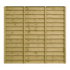 6FT x 5FT 6 Inch Waney Lap Fence Panel - Pressure Treated Green