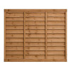 6FT x 5FT Waney Lap Fence Panel - Pressure Treated Brown