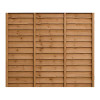 6FT x 5FT Waney Lap Fence Panel - Pressure Treated Brown