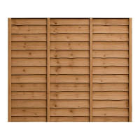 6FT x 5FT Waney Lap Fence Panel - Pressure Treated Brown