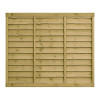 6FT x 5FT Waney Lap Fence Panel - Pressure Treated Green