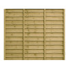 6FT x 5FT Waney Lap Fence Panel - Pressure Treated Green
