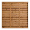 6FT x 6FT Waney Lap Fence Panel - Pressure Treated Brown
