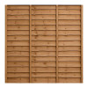6FT x 6FT Waney Lap Fence Panel - Pressure Treated Brown