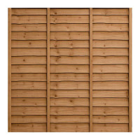 6FT x 6FT Waney Lap Fence Panel - Pressure Treated Brown