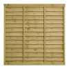 6FT x 6FT Waney Lap Fence Panel - Pressure Treated Green